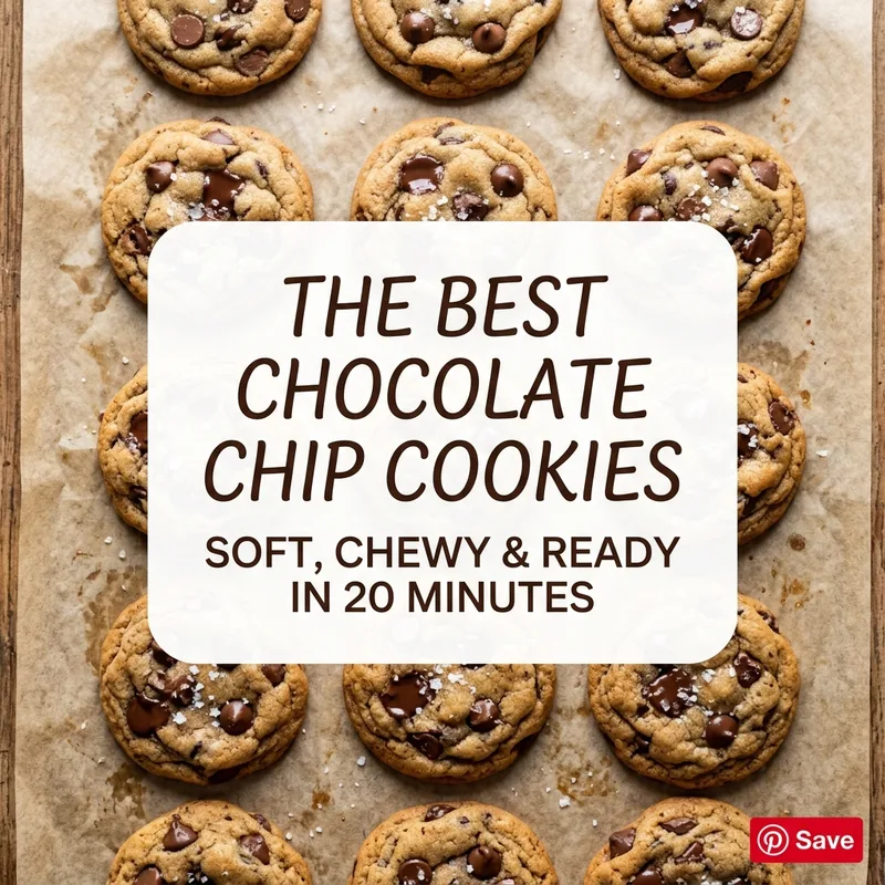 AI generated Pinterest pin - Chocolate Chip Cookies