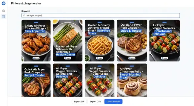 Nivro Pinterest Automation — pin generator dashboard