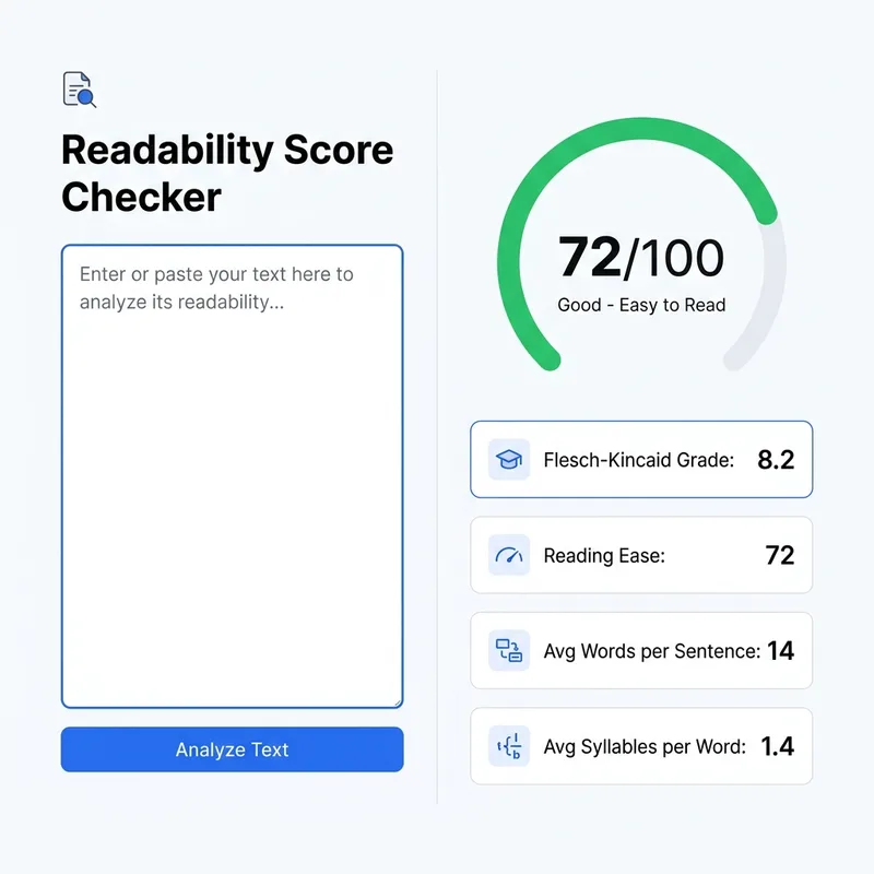 Readability Score Checker tool